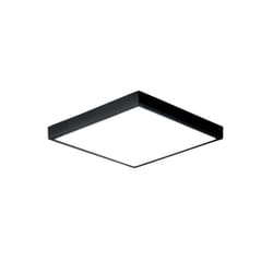 Intec - Plafoniera led 24W Esterna Nera Domo 220v 4000K IP44