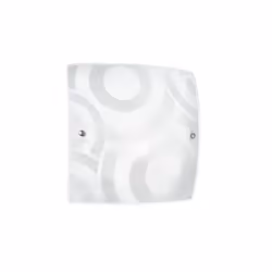 F.A.N. EUROPE Lighting plafoniera MIRO cromo vetro bianco, 2 lampadina(e), E27, Bianco