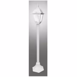 F.A.N. EUROPE Lighting Roma LANT/P1 BCO, Colonna/Luce a lampione da esterno, Bianco, Alluminio, IP43, E27, 1 lampadina(e)