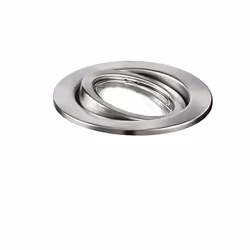 F.A.N. EUROPE Lighting 3000K Orientabile, IP23, 345lm, 6W Driver In, Nickel, Attacco per lampadina, Soffitto, Nichel, IP23, L ...