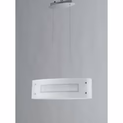 F.A.N. EUROPE Lighting LAMPADARIO A SOSPENSIONE TRILOGY cristalli vetro bianco, Supporto rigido, Alluminio, Bianco, Bianco, V ...