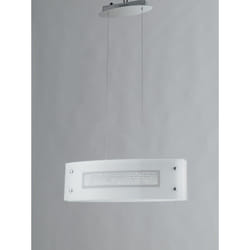 F.A.N. EUROPE Lighting LAMPADARIO A SOSPENSIONE TRILOGY cristalli vetro bianco