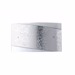 F.A.N. EUROPE Lighting Applique PARIS Argento Bianco, Superficie, Rettangolo, 4 lampadina(e), E27, Argento, Bianco