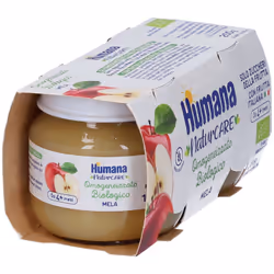 Humana Omogeneizzato Biologico di Mela 2x100 g Pappa