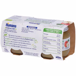 Humana Omogeneizzato Biologico di Mela 2x100 g Pappa