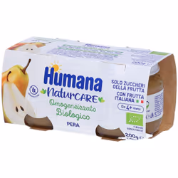 Humana Omogeneizzato Biologico Pera 2x100 g Pappa
