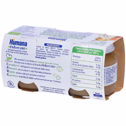 Humana Omogeneizzato Biologico Pera 2x100 g Pappa