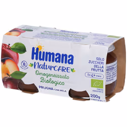 Humana NaturCare Omogeneizzato Biologico Prugna (Con Mela) 200 g Pappa