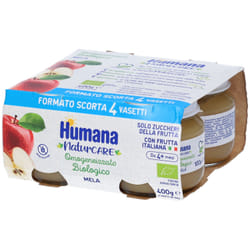 Humana Omogeneizzato Biologico Mela 4x100 g Pappa