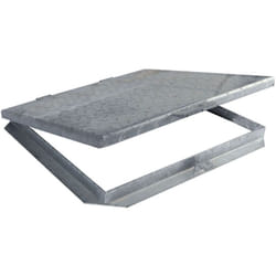 Coperchio zincato cisterna telaio chiusino 100x100 cm griglia lamiera acciaio