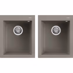 Elleci Quadra 200, Lavello ad incasso, Rettangolare, Keratek plus, Grigio, 1 ciotole, Rettangolare