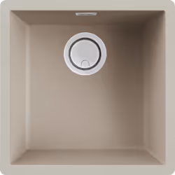 Elleci Zen 102, Lavello montato su piano, Quadrato, Keratek plus, Champagne, 1 ciotole, Quadrato