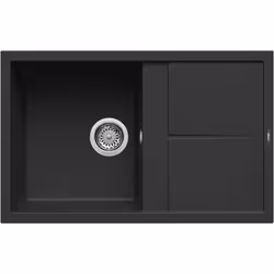 Elleci Unico 300, Lavello montato su piano, Rettangolare, Keratek plus, Nero, 1 ciotole, Rettangolare