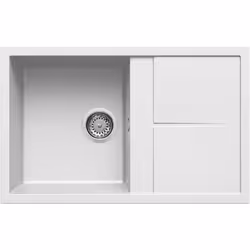 Elleci Unico 300, Lavello montato su piano, Rettangolare, Keratek plus, Bianco, 1 ciotole, Rettangolare