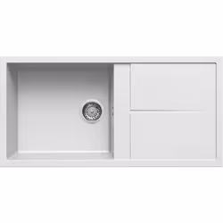 Elleci Unico 480, Lavello montato su piano, Rettangolare, Keratek plus, Bianco, 1 ciotole, Rettangolare