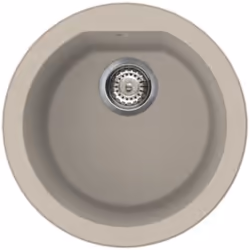 Elleci Fox ROUND 51 Avena, Lavello montato su piano, Cerchio, Granitek, Beige, 1 ciotole, Semicerchio
