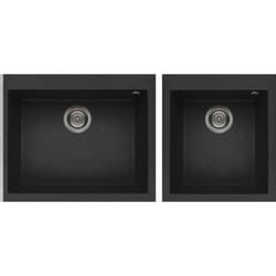 Elleci Quadra 210 Lavello montato su piano Rettangolare Granitek