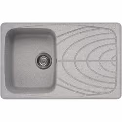 Elleci Master 300, Lavello montato su piano, Rettangolare, Granitek, Grigio, 1 ciotole, Rettangolare