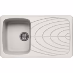 Elleci Master 400, Lavello montato su piano, Rettangolare, Granitek, Bianco, 1 ciotole, Rettangolare