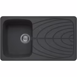 Elleci Master 400, Lavello montato su piano, Rettangolare, Granitek, Nero, 1 ciotole, Rettangolare