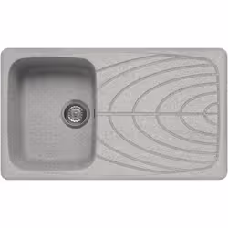 Elleci Master 400, Lavello montato su piano, Rettangolare, Granitek, Grigio, 1 ciotole, Rettangolare