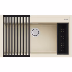 Elleci Best 360 Bundle, Lavello montato su piano, Rettangolare, Granitek, Bianco, 1 ciotole, 796 x 386 mm