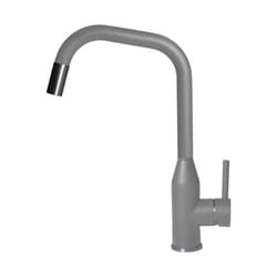 Elleci - Dora Plus MGKDRP48 – Miscelatore da cucina monocomando, da incasso, Granitek, canna girevole con doccetta estraibile, 38 cm, Grigio Cemento