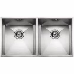 Elleci Square 720 2V, Lavello montato su piano, Rettangolare, Acciaio inox, Grigio, 2 ciotole, Rettangolare