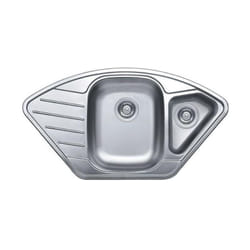 Special Esa 920 LIX920SASEX – Lavello da incasso 2 vasche + gocciolatoio, Acciaio inox satinato, 92x50 cm, da incasso, Inox satinato - Elleci