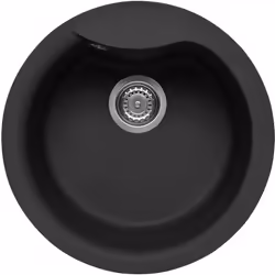Elleci Ego Round M70, Lavello montato su piano, Cerchio, Metaltek, Nero, 1 ciotole, Semicerchio