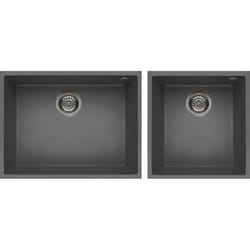 Elleci Quadra 210 Lavello montato su piano Rettangolare Metaltek