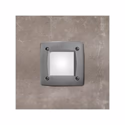 Segnapasso da Incasso Leti 100 Squadrato IP66 - Grigio opale LED GX53 3W CCT SET - Fumagalli Lampada ad incasso a muro di for ...
