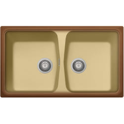 Lavello composito cucina Plados SP0862 due vasche - UQ66 Terra di Francia