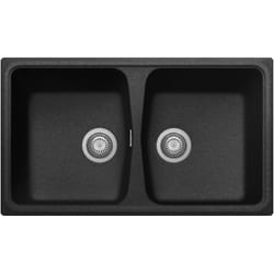 Lavello composito cucina Plados SP0862 due vasche - UG95 Nero Ebony