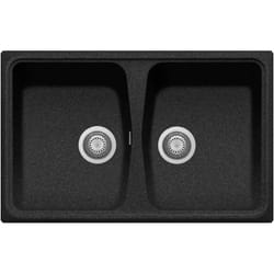 Lavello composito cucina Plados SP0792 due vasche - UG95 Nero Ebony