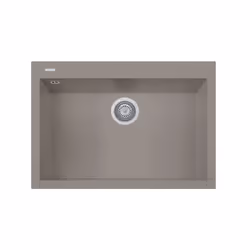 Plados One, Lavello montato su piano, Rettangolare, Ultragranit, Grigio talpa, 1 ciotole, Rettangolare