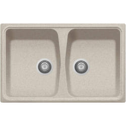 Plados - Lavello in quarzo da cucina incasso SP0792 due vasche - Avena