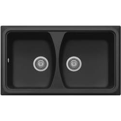 Lavello composito cucina Plados DO0862 due vasche - UG70 Nero Matt