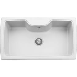 Lavello composito cucina Plados HR0860 una vasca - UG58 Bianco Latte