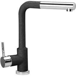 Plados - Miscelatore monocomando vemixextl con canna a 90° e doccia estraibile - Nero Ebony