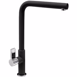 Miscelatore Plados monocomando VENMIXL con canna a 90° - Nero Matt