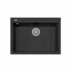 Plados ON6910, Lavello montato su piano, Rettangolare, Nero, 1 ciotole, 690 mm, 500 mm