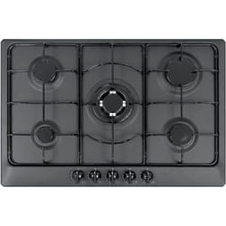 Plados - Piano cottura a gas cucina STAR75 5 fuochi da 75cm - Nero Matt