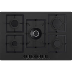 Plados - Piano cottura a gas cucina FLAT75 5 fuochi da 75cm - Nero matt