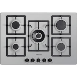 Plados - Piano cottura a gas cucina FLAT75 5 fuochi da 75cm - Alluminio