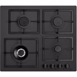 Piano cottura a gas Plados cucina FLAT60 4 fuochi da 60cm - Nero matt