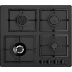 Piano cottura a gas Plados cucina FLAT60 4 fuochi da 60cm - Nero matt