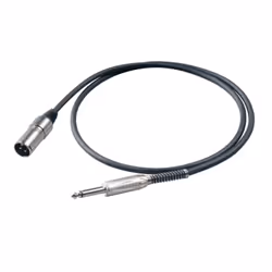 Proel BULK220LU1, 6.35mm, Maschio, XLR (3-pin), Femmina, 1 m, Nero