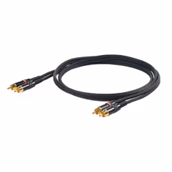 Proel CHLP250LU3, 2 x RCA, Maschio, 2 x RCA, Maschio, 3 m, Nero