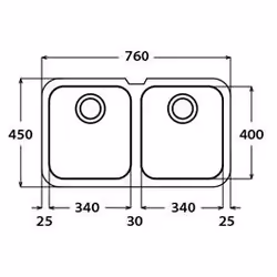 Apell FE4040UBC lavello Lavello sottopiano Rettangolare Acciaio inox - Vista aggiuntiva 3